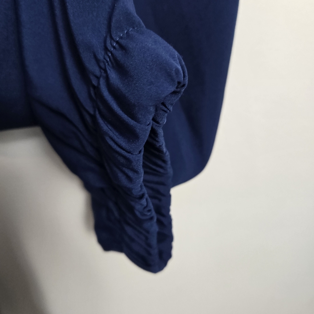Be Kind Blue Scrub Jogger Elastic Drawstring Pull On Pants Womens Size XL - Picture 10 of 16